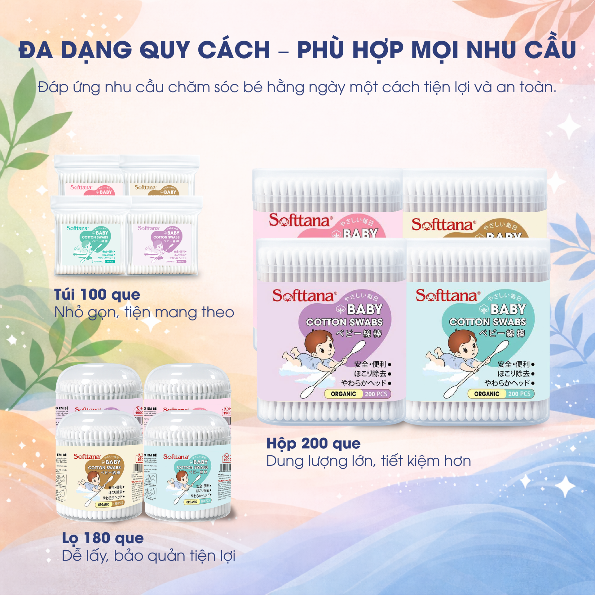 BÔNG VỆ SINH TAI MŨI EM BÉ SOFTTANA BH245209 1